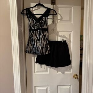 Motionwear Black and Silver Dance Outfit